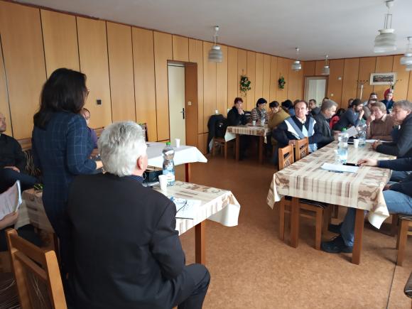 Primátorka pri úvodnom slove na technických službách Primátorka pri úvodnom slove na technických službách