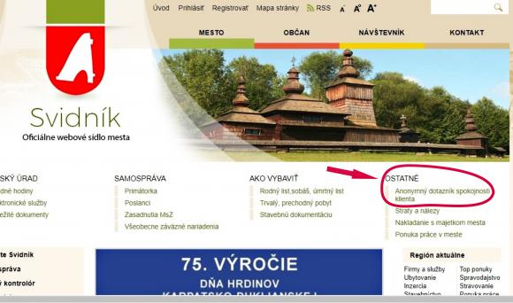 Navigácia na nájdete dotazníka na webe mesta Navigácia na nájdete dotazníka na webe mesta